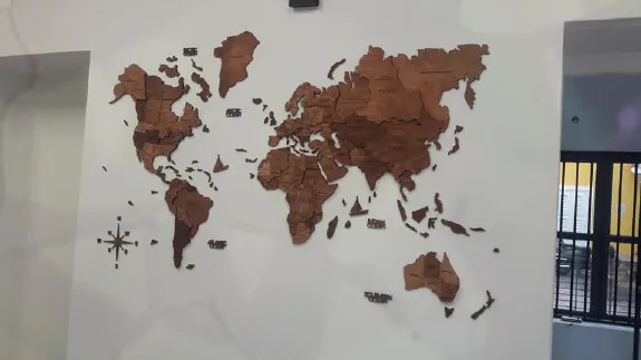 Wooden world map Wooden world map